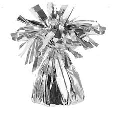 Silver Balloon Weight for party decorations.