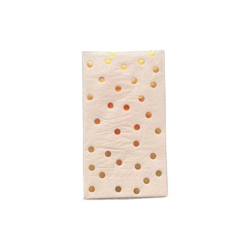 Blush Polka Dot Dinner Napkins for party decorations