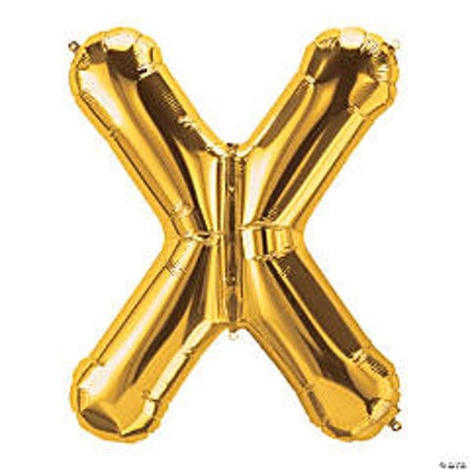 Gold Letter X Foil Balloons for party decorations