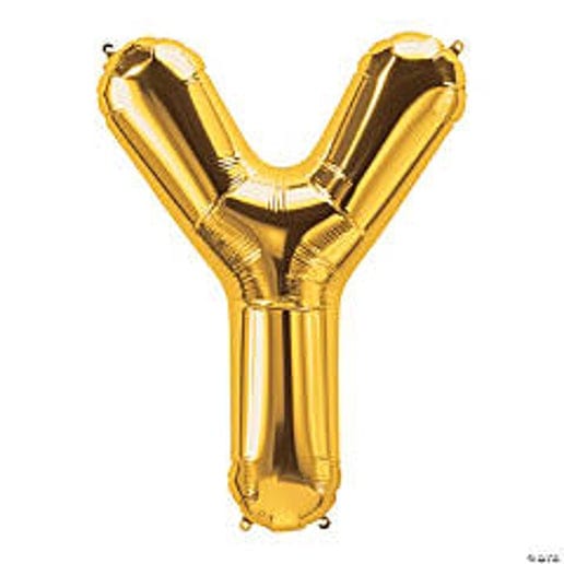 Gold Letter Y Foil Balloons for party decorations
