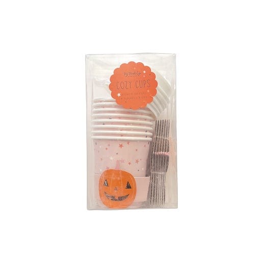 Pink Pumpkin Stars Cups for party decorations