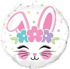 Bunny Face Foil Balloon for party decorations