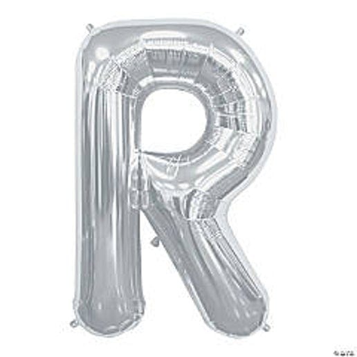 Silver Letter R Foil Balloons for party decorations