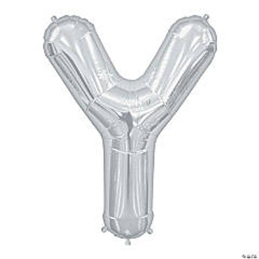 Silver Letter Y Foil Balloons for party decorations