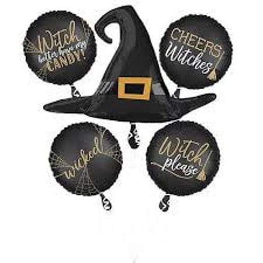 Witch's Hat Balloon Bouquet Foil Balloons for party decorations