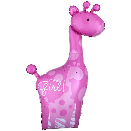 Baby Girl Giraffe Foil Balloons for party decorations