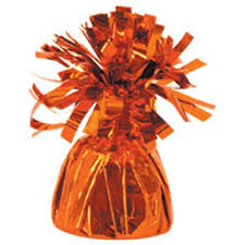 Orange Balloon Weight for party decorations. 