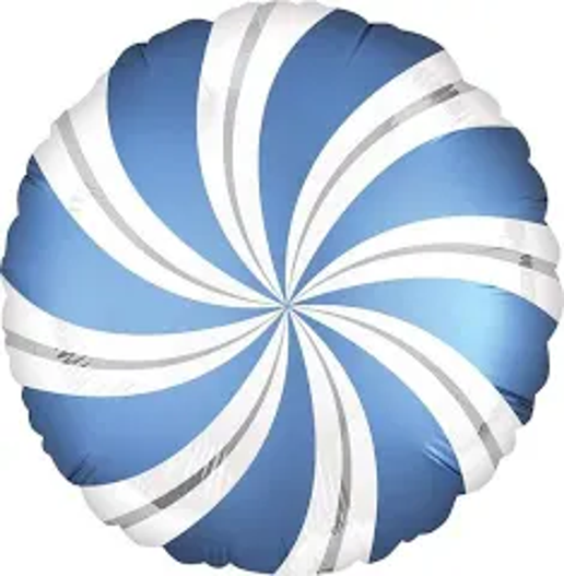 Blue Candy Swirl Balloon 18IN