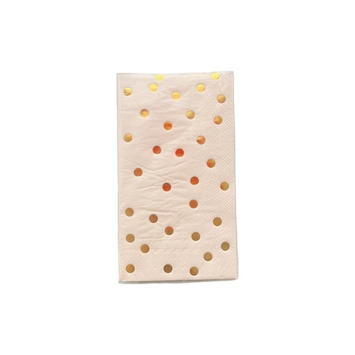 Blush Polka Dot Dinner Napkins for party decorations