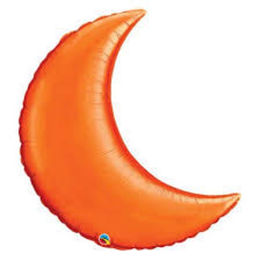 35” Crescent Moon Orange Balloon