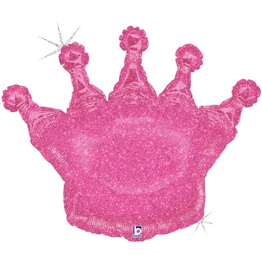 36” Glittering Crown - Pink