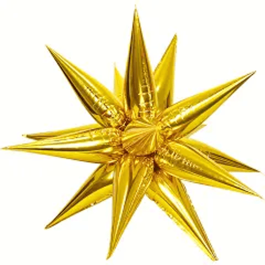 Gold Starburst Foil Balloons for party decorations