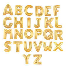 Gold Letter Balloons for party decorations