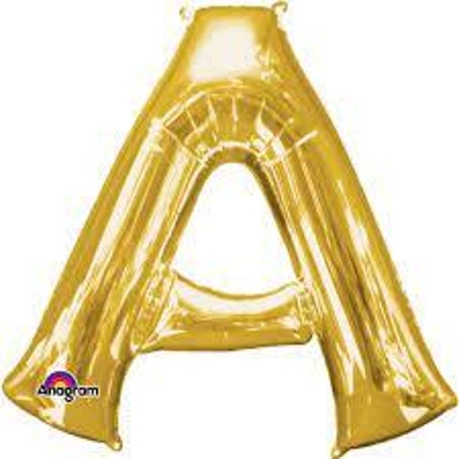 34” Gold letter A