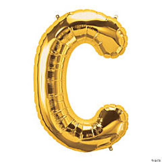 34” Gold letter C