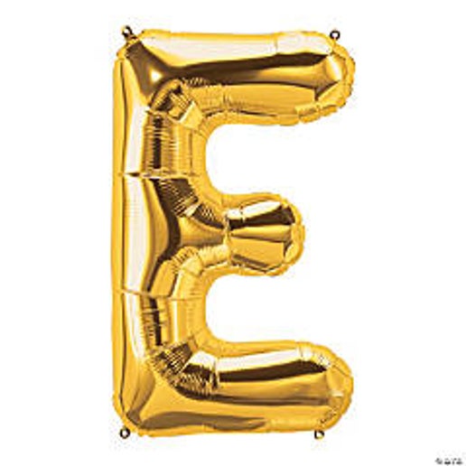 34” Gold letter E