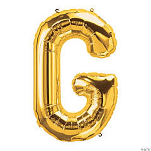 34” Gold letter G