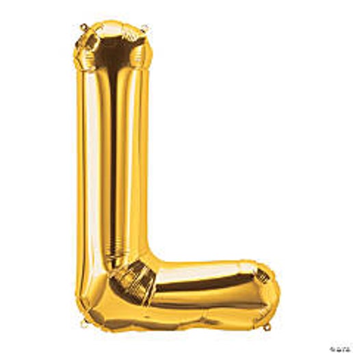 Gold Letter L Foil Balloons for party decorations