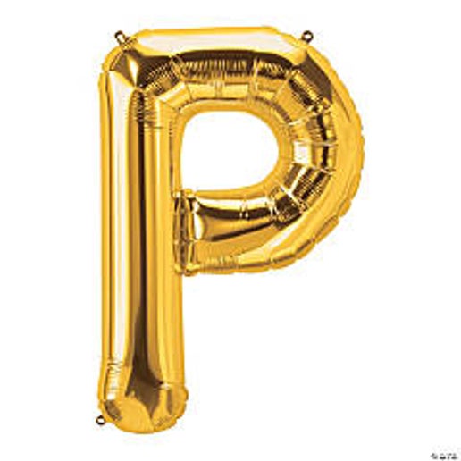 34” Gold letter P