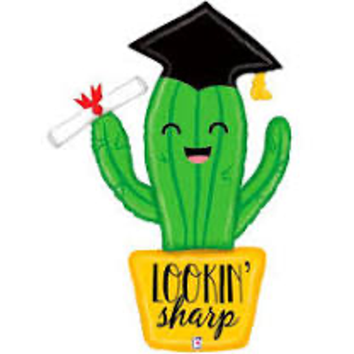 42” Lookin Sharp Graduating Cactus Balloon