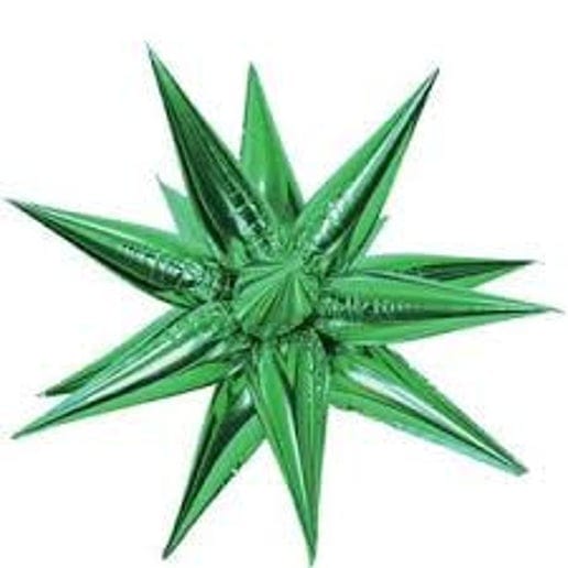 Green Starburst Foil Balloons for party decorations