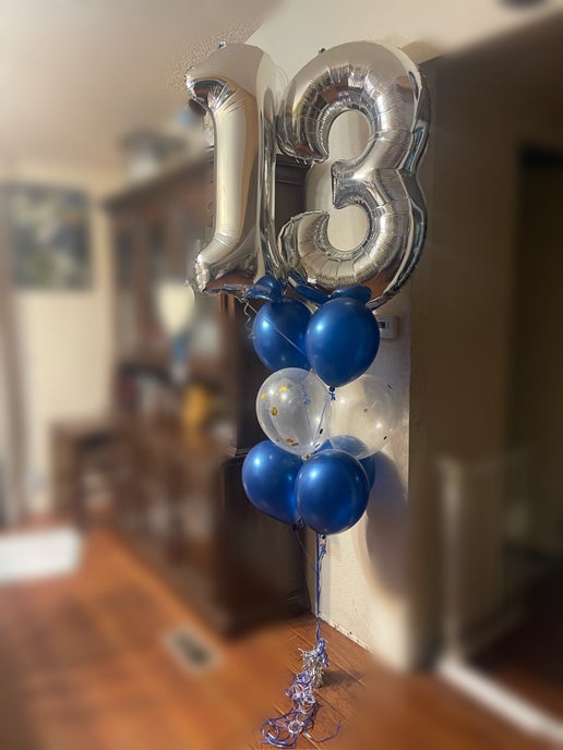 Helium Balloon Bouquet (2 Numbers)