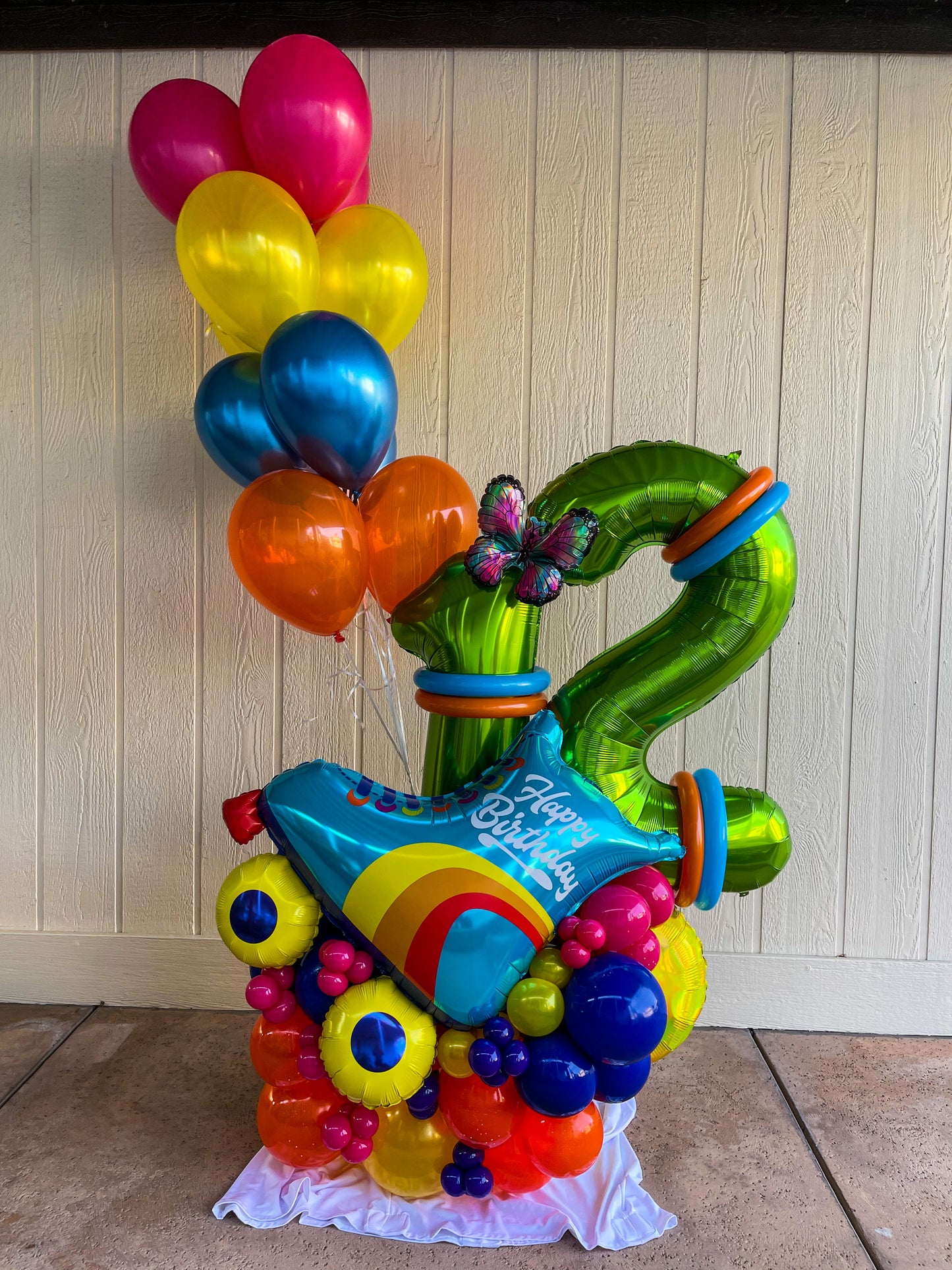 Retro 80's Roller Skate Balloon Bouquet for party decorations