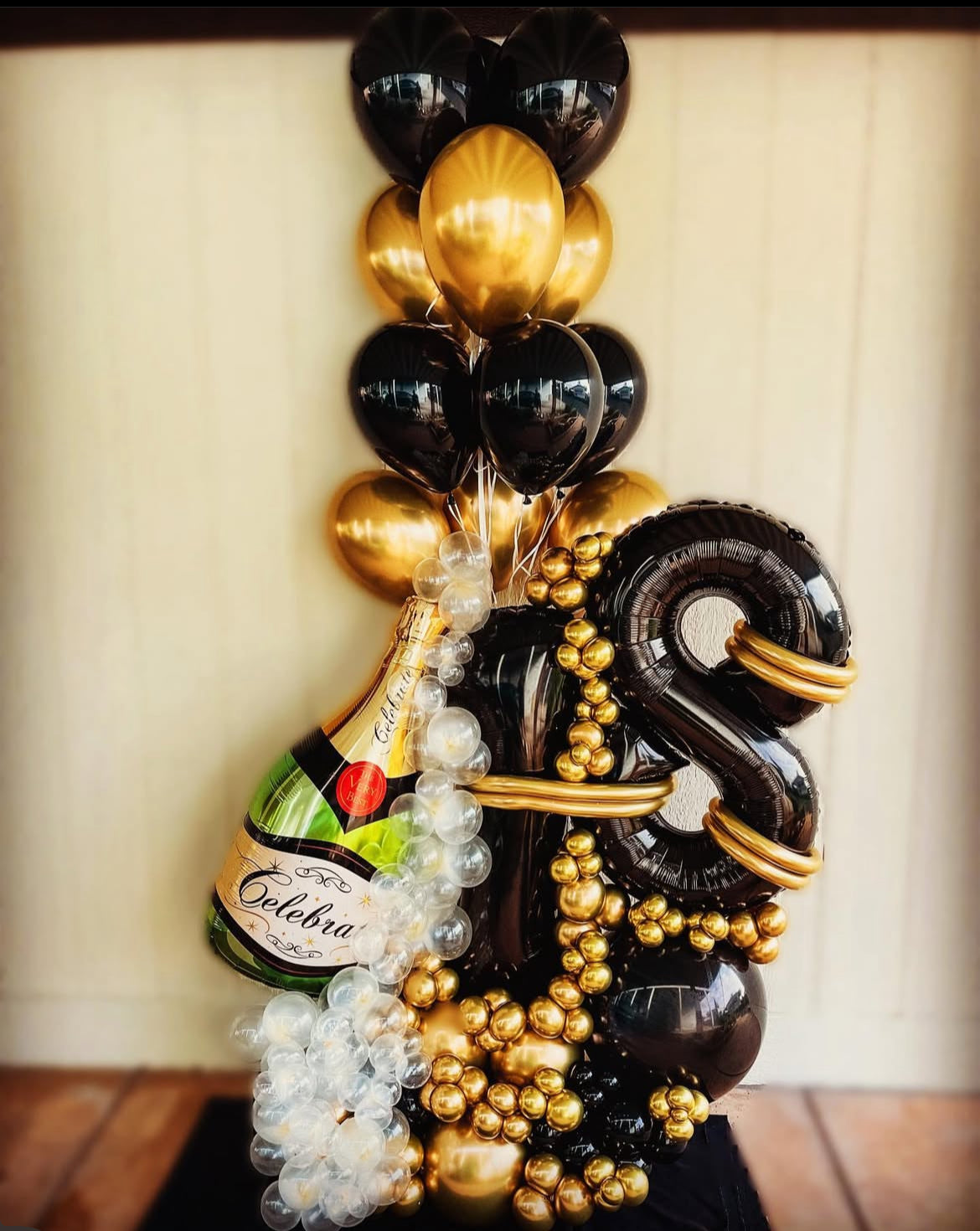 18th Birthday Celebration Balloon Bouquet for party decorations