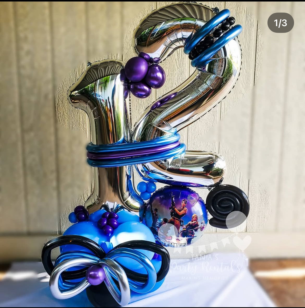 Fortnite balloon bouquet for party decorations