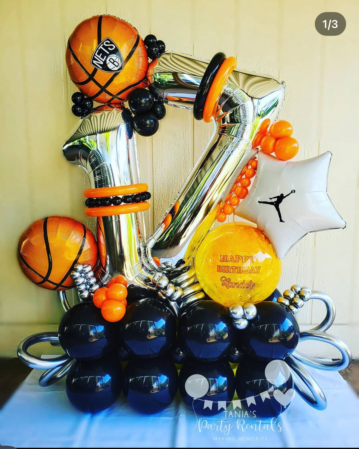 Nets Basketball Balloon Bouquet for party decorations