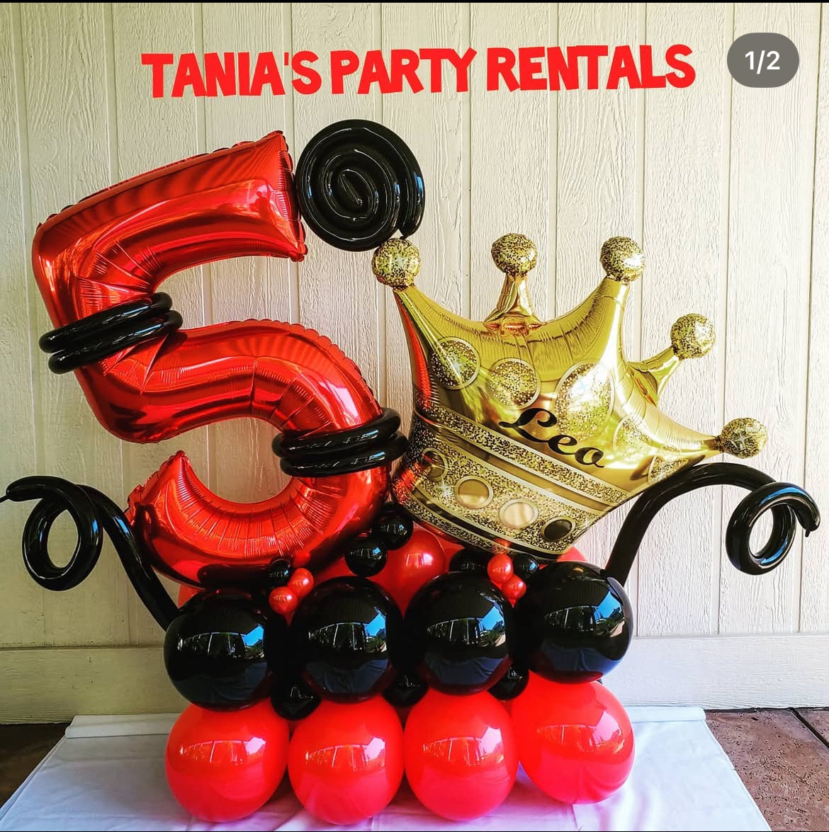 King balloon bouquet for party decorations