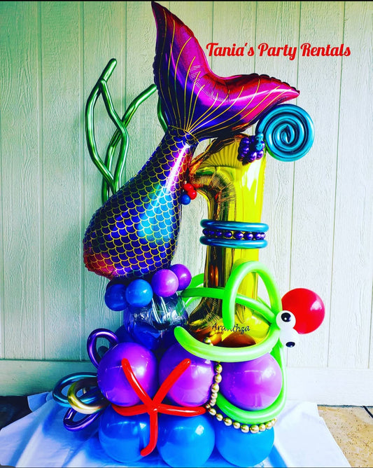 The little mermaid balloon bouquet for party decorations