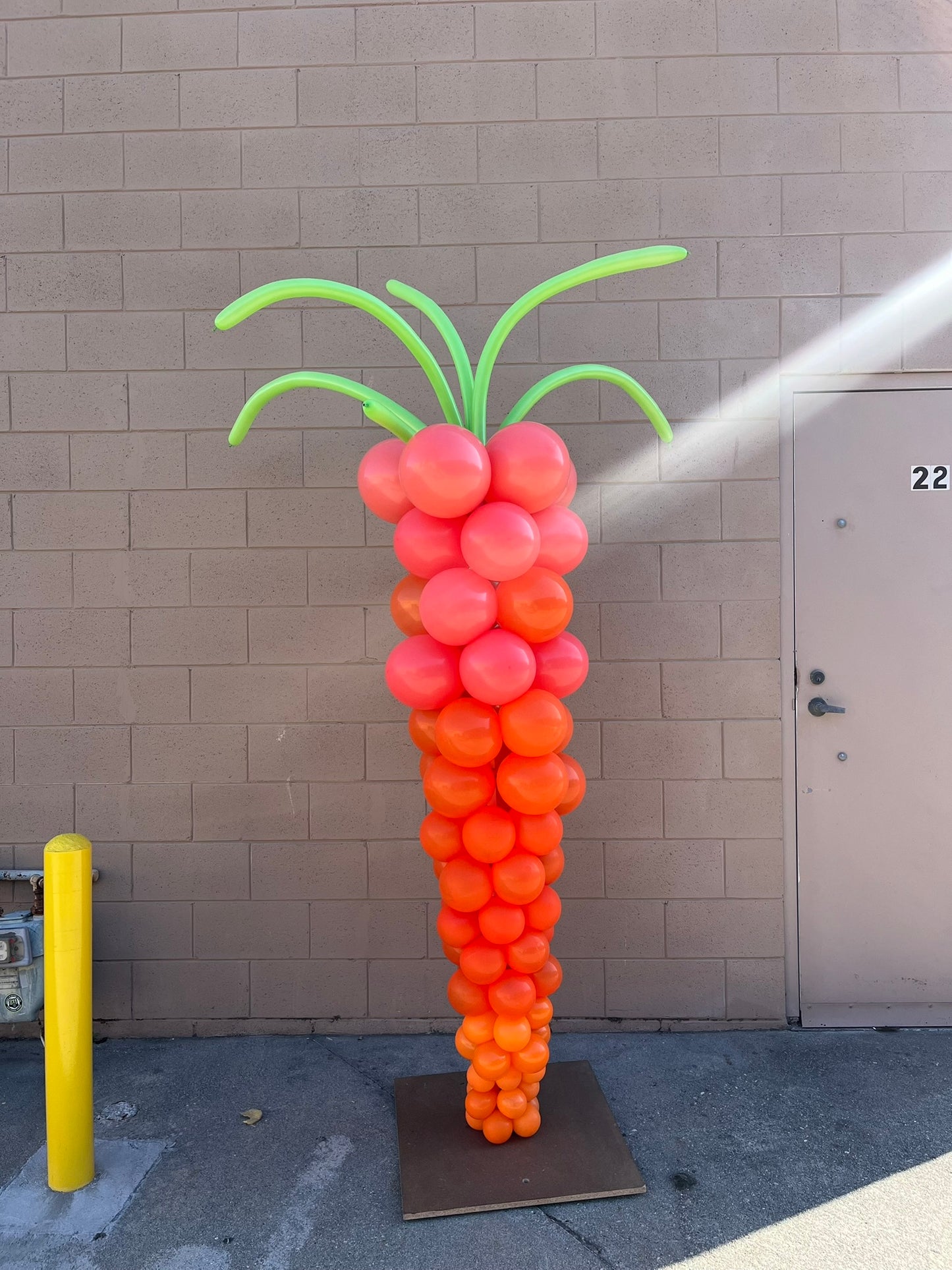 Carrot Balloon Column for party decorations