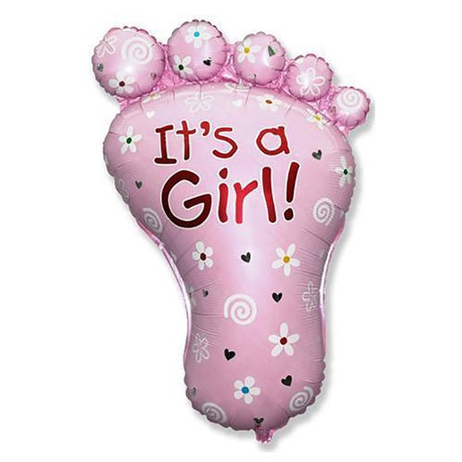 It's a Girl Foot Foil Balloons for party decorations