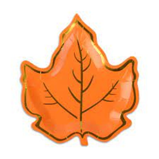 Maple Leaf Paper Plates for party decorations