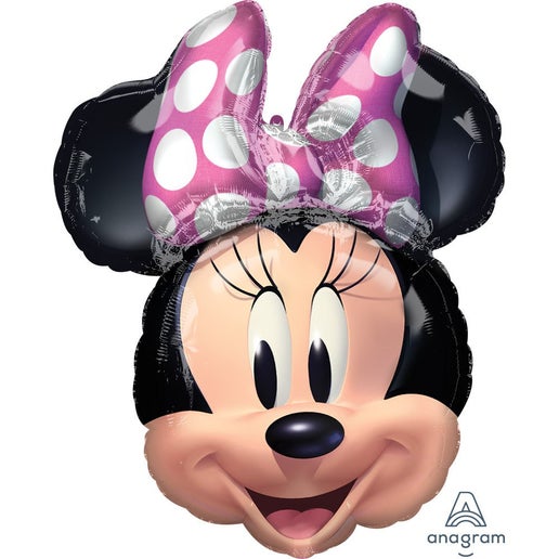 Minnie Mouse Head Foil Balloons for party decorations