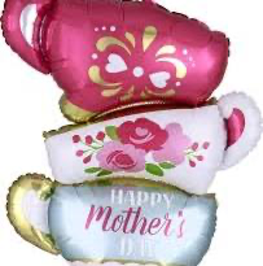 30” Mother’s Day Satin Teacups Balloon