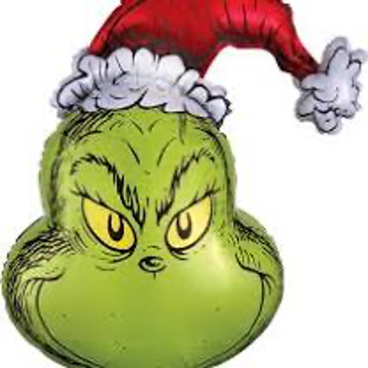 Mr. Grinch Foil Balloons for party decorations