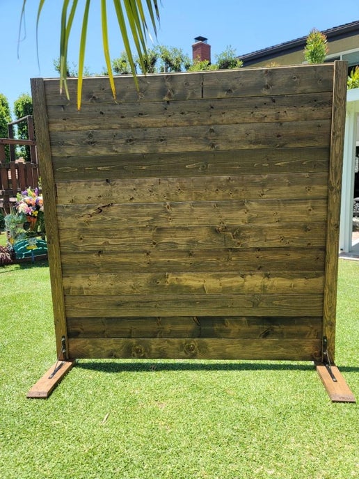 Wood wall backdrop for party decorations