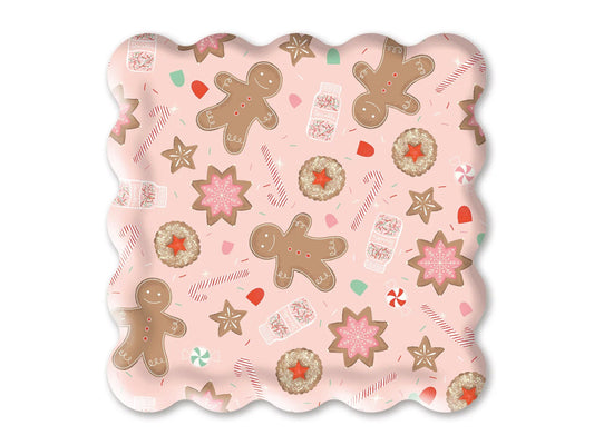 Pink Gingerbread Plates for party decorations