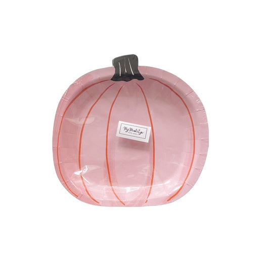 Pink Pumpkin Paper Plates 8CT