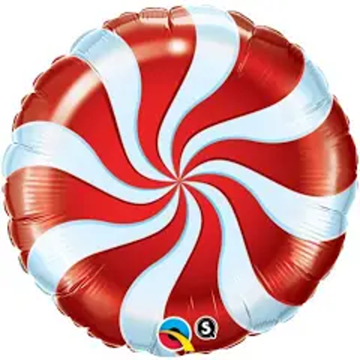 Red Peppermint Foil Balloons for party decorations