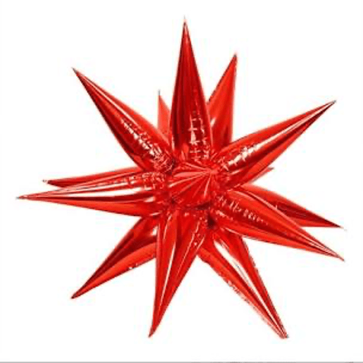 Red Starburst Foil Balloons for party decorations