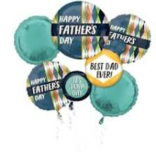 Retro Father’s Day Balloon Bouquet, 5pc