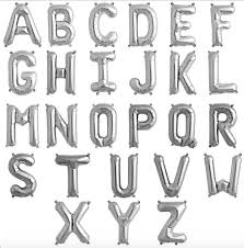 Silver Letter Balloons for party decorations