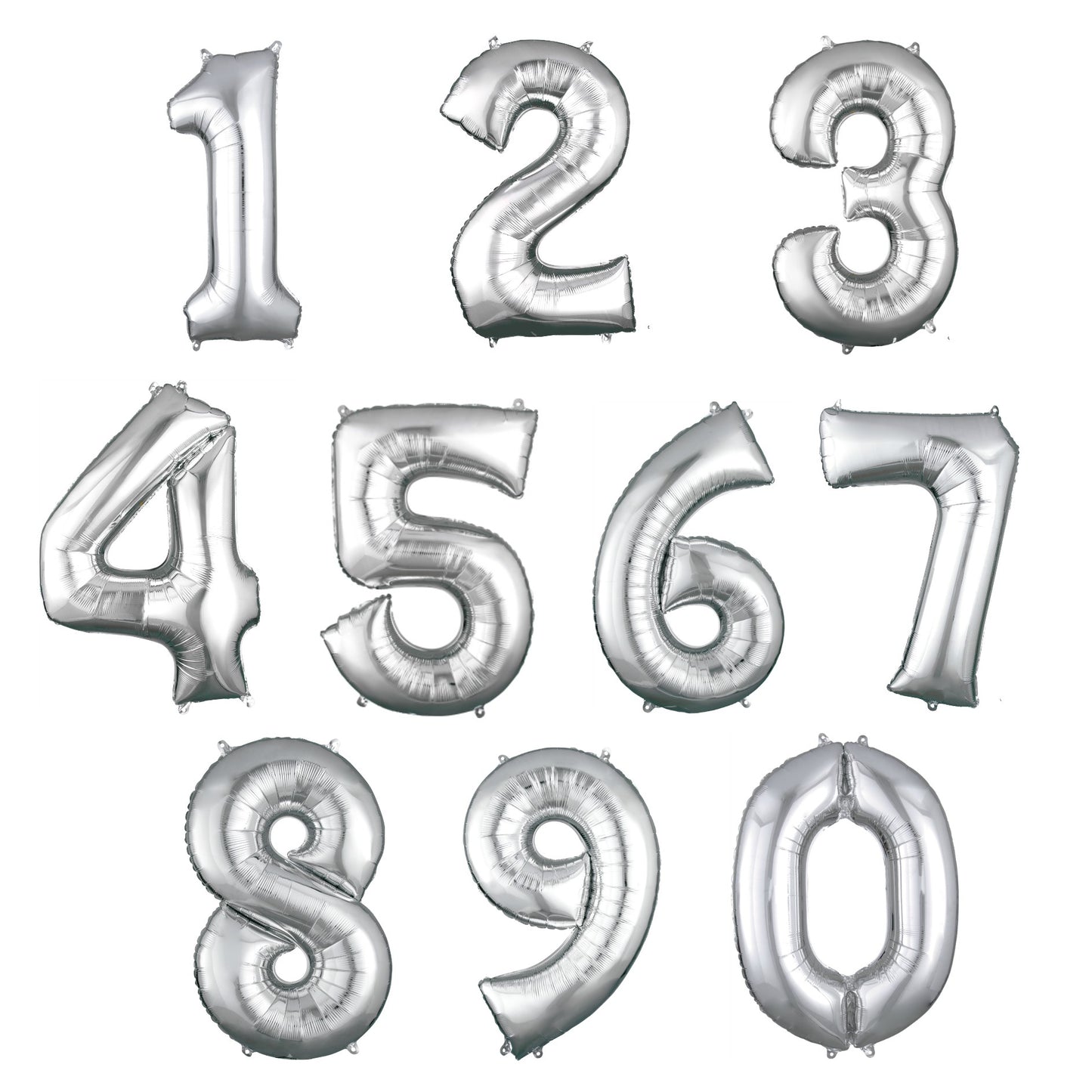 Silver Balloon Number for party decorations