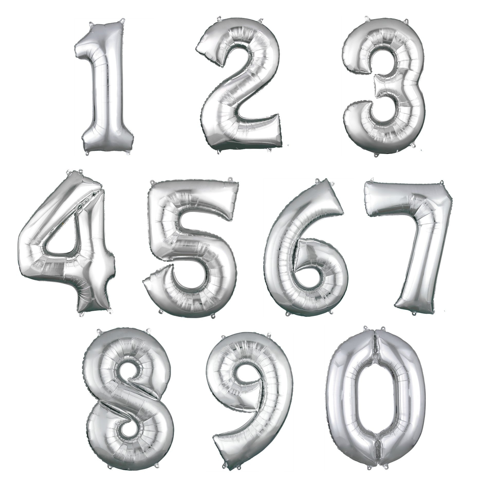 Silver Balloon Number for party decorations