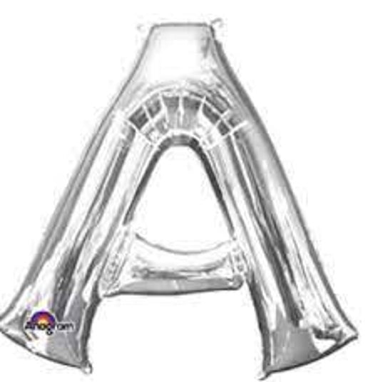 Silver Letter A Foil Balloons for party decorations