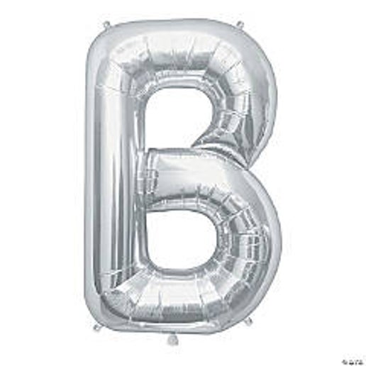 34” Silver letter B