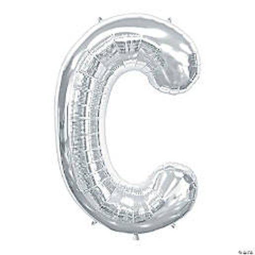 Silver Letter C Foil Balloons for party decorations